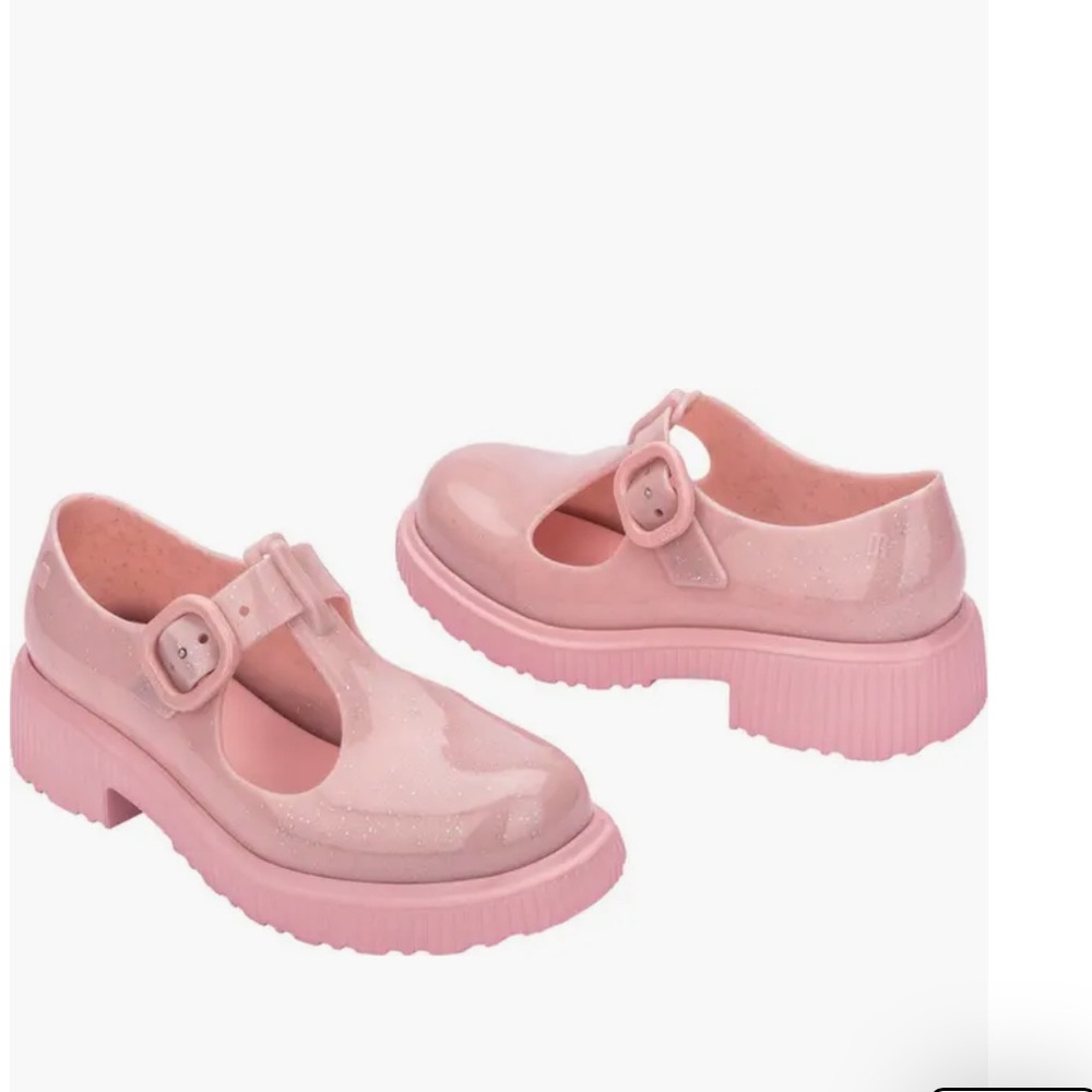 Mini Melissa Kids' Pink Glitter Shoes